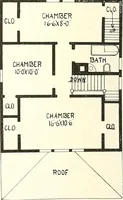 An illustration from The plan book of American dwellings : being a compilation of original home designs, showing actual photographic exteriors and floor plans of moderately priced bungalows, cottages, residences (1914)