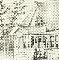 An illustration from The plan book of American dwellings : being a compilation of original home designs, showing actual photographic exteriors and floor plans of moderately priced bungalows, cottages, residences (1914)
