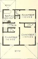An illustration from The plan book of American dwellings : being a compilation of original home designs, showing actual photographic exteriors and floor plans of moderately priced bungalows, cottages, residences (1914)