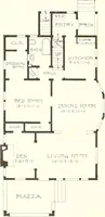 An illustration from The plan book of American dwellings : being a compilation of original home designs, showing actual photographic exteriors and floor plans of moderately priced bungalows, cottages, residences (1914)