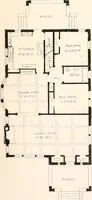 An illustration from The plan book of American dwellings : being a compilation of original home designs, showing actual photographic exteriors and floor plans of moderately priced bungalows, cottages, residences (1914)