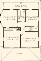 An illustration from The plan book of American dwellings : being a compilation of original home designs, showing actual photographic exteriors and floor plans of moderately priced bungalows, cottages, residences (1914)
