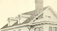 An illustration from The plan book of American dwellings : being a compilation of original home designs, showing actual photographic exteriors and floor plans of moderately priced bungalows, cottages, residences (1914)