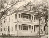 An illustration from The plan book of American dwellings : being a compilation of original home designs, showing actual photographic exteriors and floor plans of moderately priced bungalows, cottages, residences (1914)
