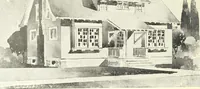 An illustration from The plan book of American dwellings : being a compilation of original home designs, showing actual photographic exteriors and floor plans of moderately priced bungalows, cottages, residences (1914)
