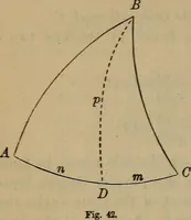 An illustration from Plane and spherical trigonometry (1887)