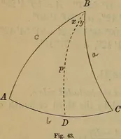 An illustration from Plane and spherical trigonometry (1887)