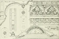 An illustration from Plastering, plain and decorative. A practical treatise on the art & craft of plastering and modelling, including full descriptions of the various tools, materials, processes, and appliances employed ... together with an account of historical plastering in England, Scotland, and Ireland, accompanied by numerous examples (1899)