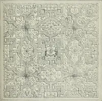 An illustration from Plastering, plain and decorative. A practical treatise on the art & craft of plastering and modelling, including full descriptions of the various tools, materials, processes, and appliances employed ... together with an account of historical plastering in England, Scotland, and Ireland, accompanied by numerous examples (1899)