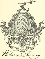 An illustration from American book-plates, a guide to their study with examples ... With a bibliography by Eben Hewins ... Illustrated with many reproductions of rare and interesting book-plates and in the finer editions with many prints from the original coppers both old and recent (1905)