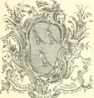 An illustration from American book-plates, a guide to their study with examples ... With a bibliography by Eben Hewins ... Illustrated with many reproductions of rare and interesting book-plates and in the finer editions with many prints from the original coppers both old and recent (1905)