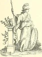 An illustration from American book-plates, a guide to their study with examples ... With a bibliography by Eben Hewins ... Illustrated with many reproductions of rare and interesting book-plates and in the finer editions with many prints from the original coppers both old and recent (1905)