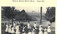 Picture 6 of 7 from Play : comprising games for the kindergarten, playground, schoolroom and college : how to coach and play girl's basket-ball, etc. (1910), leaf 199