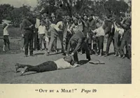 An illustration from Play, comprising games for the kindergarten playground, schoolroom, and college, how to coach and play girls' basket-ball, etc (1910)