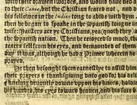 An illustration from The pleasant historie of the conquest of the VVeast India, now called New Spayne, atchieued by the vvorthy prince Hernando Cortes ... (1578)