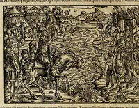 An illustration from Plvtarchi Chaeronensis Svmmi et philosophi et historici parallela : id est, vitae illvstrivm vivorvm Graecorvm et Romanorum (1580)