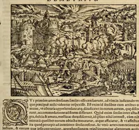 An illustration from Plvtarchi Chaeronensis Svmmi et philosophi et historici parallela : id est, vitae illvstrivm vivorvm Graecorvm et Romanorum (1580)