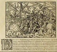 An illustration from Plvtarchi Chaeronensis Svmmi et philosophi et historici parallela : id est, vitae illvstrivm vivorvm Graecorvm et Romanorum (1580)
