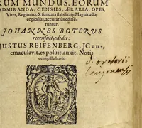 An illustration from Politia regia : in qua totus imperiorum mundus, eorum admiranda, census, æraria, opes, vires, regimina, [&] fundata stabilitaq[ue] magnitudo, copiosiùs, accuratiùs edisseruntur. (1620)