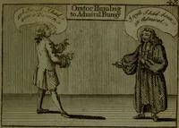 Picture 42 of 74 from A political and satirical history of the years 1756 and 1757 : in a series of seventy-five humorous and entertaining prints, containing all the most remarkable transactions, characters and caricaturas of those two memorable years, to which is annexed, an explanatory account or key to every print, which renders the whole full and significant (1758), leaf 106