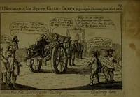 An illustration from A political and satirical history of the years 1756 and 1757 : in a series of seventy-five humorous and entertaining prints, containing all the most remarkable transactions, characters and caricaturas of those two memorable years, to which is annexed, an explanatory account or key to every print, which renders the whole full and significant (1758)
