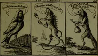 An illustration from A political and satirical history of the years 1756 and 1757 : in a series of seventy-five humorous and entertaining prints, containing all the most remarkable transactions, characters and caricaturas of those two memorable years, to which is annexed, an explanatory account or key to every print, which renders the whole full and significant (1758)