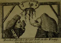 Picture 3 of 74 from A political and satirical history of the years 1756 and 1757 : in a series of seventy-five humorous and entertaining prints, containing all the most remarkable transactions, characters and caricaturas of those two memorable years, to which is annexed, an explanatory account or key to every print, which renders the whole full and significant (1758), leaf 24