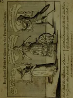 An illustration from A political and satirical history of the years 1756 and 1757 : in a series of seventy-five humorous and entertaining prints, containing all the most remarkable transactions, characters and caricaturas of those two memorable years, to which is annexed, an explanatory account or key to every print, which renders the whole full and significant (1758)