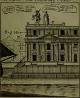 An illustration from A political and satirical history of the years 1756 and 1757 : in a series of seventy-five humorous and entertaining prints, containing all the most remarkable transactions, characters and caricaturas of those two memorable years, to which is annexed, an explanatory account or key to every print, which renders the whole full and significant (1758)