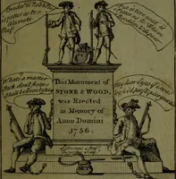 An illustration from A political and satirical history of the years 1756 and 1757 : in a series of seventy-five humorous and entertaining prints, containing all the most remarkable transactions, characters and caricaturas of those two memorable years, to which is annexed, an explanatory account or key to every print, which renders the whole full and significant (1758)