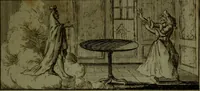 An illustration from A political and satirical history of the years 1756 and 1757 : in a series of seventy-five humorous and entertaining prints, containing all the most remarkable transactions, characters and caricaturas of those two memorable years, to which is annexed, an explanatory account or key to every print, which renders the whole full and significant (1758)