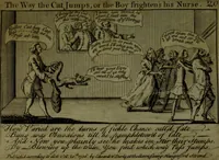 Picture 23 of 74 from A political and satirical history of the years 1756 and 1757 : in a series of seventy-five humorous and entertaining prints, containing all the most remarkable transactions, characters and caricaturas of those two memorable years, to which is annexed, an explanatory account or key to every print, which renders the whole full and significant (1758), leaf 62