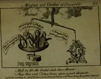 Picture 33 of 74 from A political and satirical history of the years 1756 and 1757 : in a series of seventy-five humorous and entertaining prints, containing all the most remarkable transactions, characters and caricaturas of those two memorable years, to which is annexed, an explanatory account or key to every print, which renders the whole full and significant (1758), leaf 82