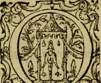 An illustration from Ivsti LipsI Politicorvm, sive, Civilis doctrinae libri sex : qui ad principatum maximè spectant : additae notae auctiores, tum & De vna religione liber (1604)