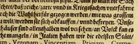 An illustration from Politische Schatzcammer oder Form zu regieren, : das ist: Ausserlesene schöne Discurs Relationes, Instructiones kayserlicher, königlicher Ambassiatorn vnd Bottschafften, oder Historische, Königlicher Ambassiatorn vnd Bottschafften oder historische, politische Erzehlungen vnd Rahtschläge vieler Königreichen, geistlicher vnd weltlicher Stände, ihre Wahl, Regimenten, Bündnuss, Heimligkeiten, so wol wegen derer Administration, Conseruation, als auch Æraria vnd Einkommen, zu Kriegs vnd Friedenszeiten, belanget: (1618)