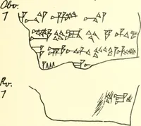 An illustration from Politisch-religiöse Texte aus der Sargonidenzeit. Hrsg. von Ernst George Klauber (1913)
