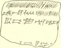 An illustration from Politisch-religiöse Texte aus der Sargonidenzeit. Hrsg. von Ernst George Klauber (1913)