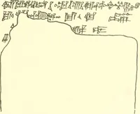An illustration from Politisch-religiöse Texte aus der Sargonidenzeit. Hrsg. von Ernst George Klauber (1913)