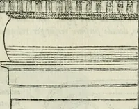 An illustration from M. Vitrvvii Pollionis De architectvra libri decem ad Caesarem Avgvstvm : omnibus omnium editionibus longè emendatiores, collatis veteribus exemplis : accesservnt Gulielmi Philandri Castilionii, ciuis Romani, annotationes castigatiores, & plus tertia parte locupletiores : adiecta est Epitome in omnes Georgij Agricolae De mensuris & ponderibus libros, eodem avtore : cum Graeco pariter & Latino indice locupletissimo (1552)
