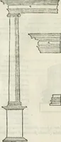 An illustration from M. Vitrvvii Pollionis De architectvra libri decem ad Caesarem Avgvstvm : omnibus omnium editionibus longè emendatiores, collatis veteribus exemplis : accesservnt Gulielmi Philandri Castilionii, ciuis Romani, annotationes castigatiores, & plus tertia parte locupletiores : adiecta est Epitome in omnes Georgij Agricolae De mensuris & ponderibus libros, eodem avtore : cum Graeco pariter & Latino indice locupletissimo (1552)