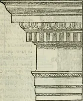 An illustration from M. Vitrvvii Pollionis De architectvra libri decem ad Caesarem Avgvstvm : omnibus omnium editionibus longè emendatiores, collatis veteribus exemplis : accesservnt Gulielmi Philandri Castilionii, ciuis Romani, annotationes castigatiores, & plus tertia parte locupletiores : adiecta est Epitome in omnes Georgij Agricolae De mensuris & ponderibus libros, eodem avtore : cum Graeco pariter & Latino indice locupletissimo (1552)