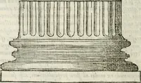 An illustration from M. Vitrvvii Pollionis De architectvra libri decem ad Caesarem Avgvstvm : omnibus omnium editionibus longè emendatiores, collatis veteribus exemplis : accesservnt Gulielmi Philandri Castilionii, ciuis Romani, annotationes castigatiores, & plus tertia parte locupletiores : adiecta est Epitome in omnes Georgij Agricolae De mensuris & ponderibus libros, eodem avtore : cum Graeco pariter & Latino indice locupletissimo (1552)