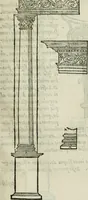 An illustration from M. Vitrvvii Pollionis De architectvra libri decem ad Caesarem Avgvstvm : omnibus omnium editionibus longè emendatiores, collatis veteribus exemplis : accesservnt Gulielmi Philandri Castilionii, ciuis Romani, annotationes castigatiores, & plus tertia parte locupletiores : adiecta est Epitome in omnes Georgij Agricolae De mensuris & ponderibus libros, eodem avtore : cum Graeco pariter & Latino indice locupletissimo (1552)