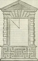 An illustration from M. Vitrvvii Pollionis De architectvra libri decem ad Caesarem Avgvstvm : omnibus omnium editionibus longè emendatiores, collatis veteribus exemplis : accesservnt Gulielmi Philandri Castilionii, ciuis Romani, annotationes castigatiores, & plus tertia parte locupletiores : adiecta est Epitome in omnes Georgij Agricolae De mensuris & ponderibus libros, eodem avtore : cum Graeco pariter & Latino indice locupletissimo (1552)