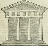 An illustration from M. Vitrvvii Pollionis De architectvra libri decem ad Caesarem Avgvstvm : omnibus omnium editionibus longè emendatiores, collatis veteribus exemplis : accesservnt Gulielmi Philandri Castilionii, ciuis Romani, annotationes castigatiores, & plus tertia parte locupletiores : adiecta est Epitome in omnes Georgij Agricolae De mensuris & ponderibus libros, eodem avtore : cum Graeco pariter & Latino indice locupletissimo (1552)