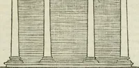 An illustration from M. Vitrvvii Pollionis De architectvra libri decem ad Caesarem Avgvstvm : omnibus omnium editionibus longè emendatiores, collatis veteribus exemplis : accesservnt Gulielmi Philandri Castilionii, ciuis Romani, annotationes castigatiores, & plus tertia parte locupletiores : adiecta est Epitome in omnes Georgij Agricolae De mensuris & ponderibus libros, eodem avtore : cum Graeco pariter & Latino indice locupletissimo (1552)