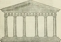 An illustration from M. Vitrvvii Pollionis De architectvra libri decem ad Caesarem Avgvstvm : omnibus omnium editionibus longè emendatiores, collatis veteribus exemplis : accesservnt Gulielmi Philandri Castilionii, ciuis Romani, annotationes castigatiores, & plus tertia parte locupletiores : adiecta est Epitome in omnes Georgij Agricolae De mensuris & ponderibus libros, eodem avtore : cum Graeco pariter & Latino indice locupletissimo (1552)