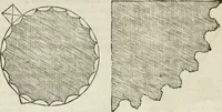 An illustration from M. Vitrvvii Pollionis De architectvra libri decem ad Caesarem Avgvstvm : omnibus omnium editionibus longè emendatiores, collatis veteribus exemplis : accesservnt Gulielmi Philandri Castilionii, ciuis Romani, annotationes castigatiores, & plus tertia parte locupletiores : adiecta est Epitome in omnes Georgij Agricolae De mensuris & ponderibus libros, eodem avtore : cum Graeco pariter & Latino indice locupletissimo (1552)