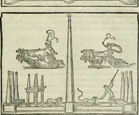 An illustration from M. Vitrvvii Pollionis De architectvra libri decem ad Caesarem Avgvstvm : omnibus omnium editionibus longè emendatiores, collatis veteribus exemplis : accesservnt Gulielmi Philandri Castilionii, ciuis Romani, annotationes castigatiores, & plus tertia parte locupletiores : adiecta est Epitome in omnes Georgij Agricolae De mensuris & ponderibus libros, eodem avtore : cum Graeco pariter & Latino indice locupletissimo (1552)