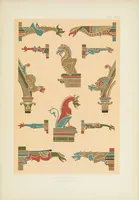 An illustration from Polychromatic decoration as applied to buildings in the mediæval styles. Thirty-six plates in colours and gold with introductory and descriptive text (1882)